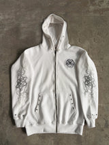 Snow White Fur Zip Hoodie