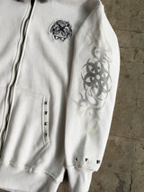 Snow White Fur Zip Hoodie