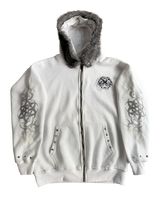 Snow White Fur Zip Hoodie