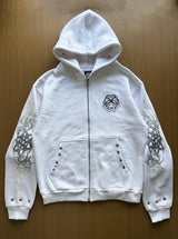 Snow White Fur Zip Hoodie