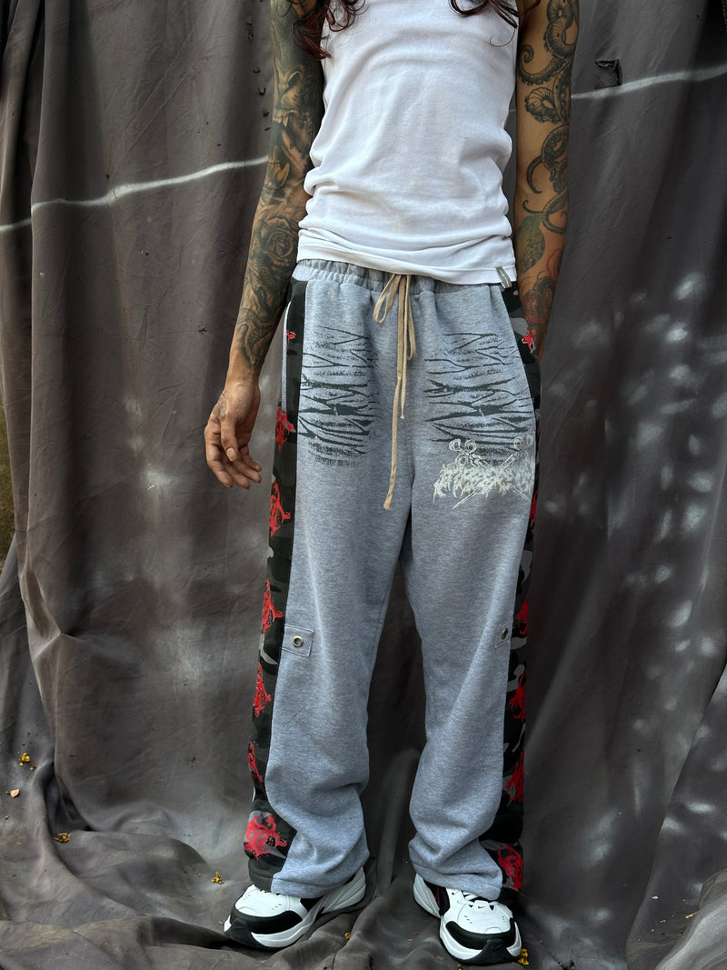 Synth Hazard Joggers Grey