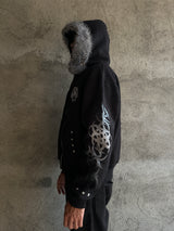 Eclipse Black Fur Zip Hoodie