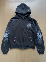 Eclipse Black Fur Zip Hoodie