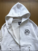 Snow White Fur Zip Hoodie